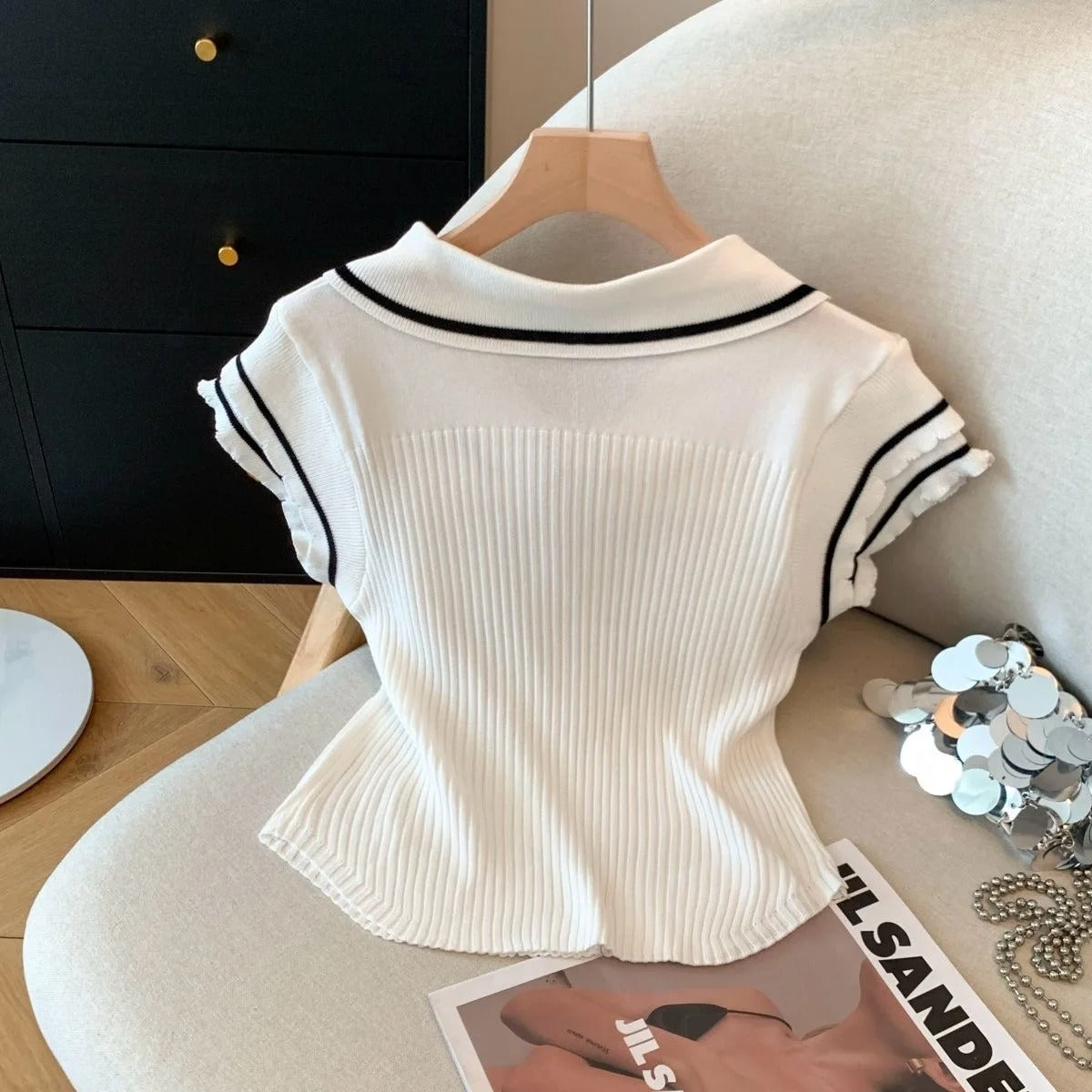 Doppelärmel Strickpullover mit Schleife Damen