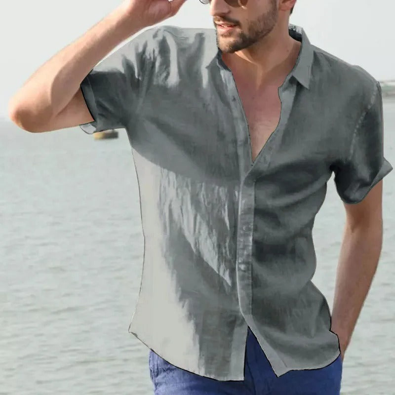 Herren Streetwear Freizeit Hemd mit Knöpfen