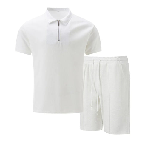 Kurzarm-Poloshirt und Shorts für Männer