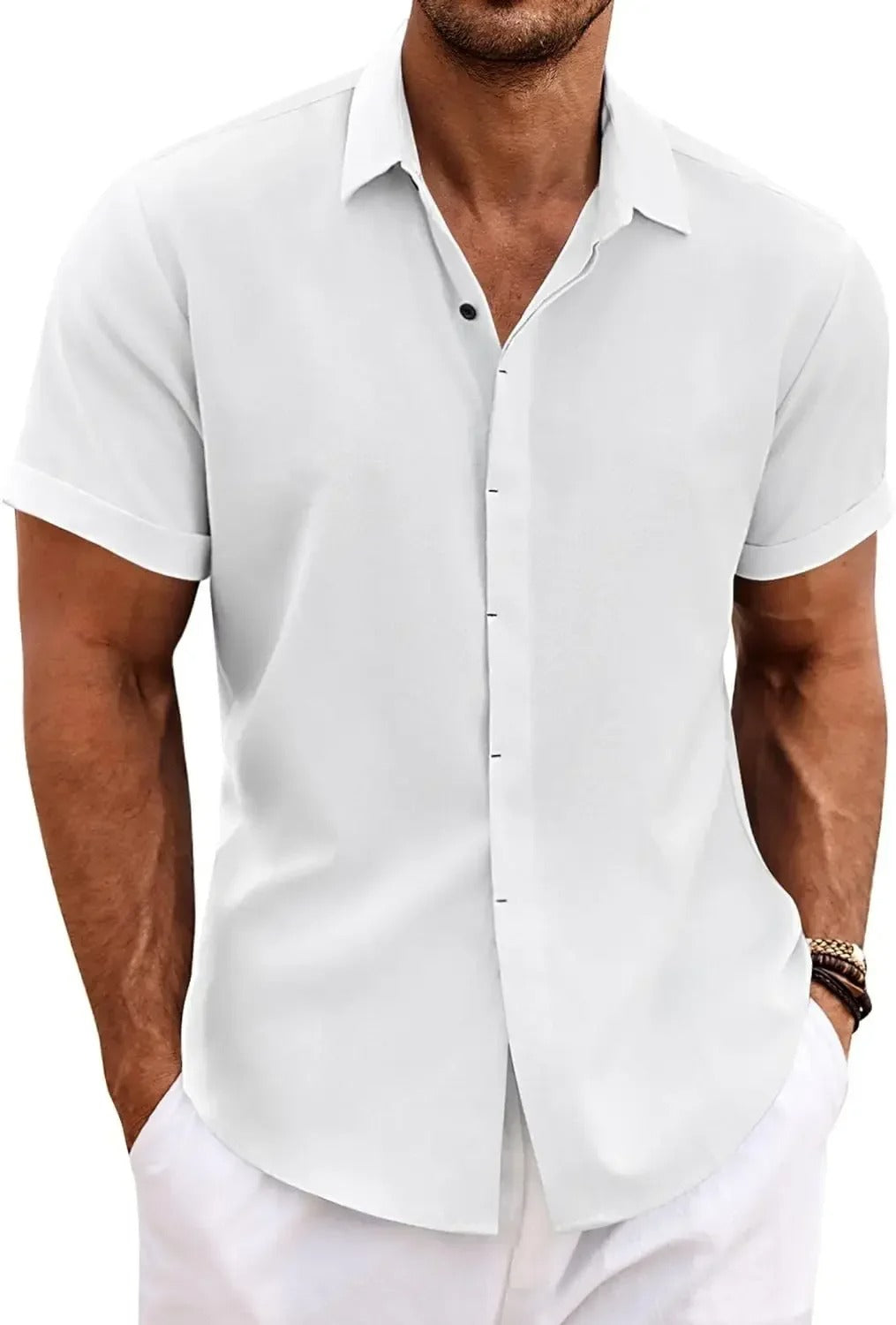 Herren Freizeit Pullover Kurzarm Modehemd
