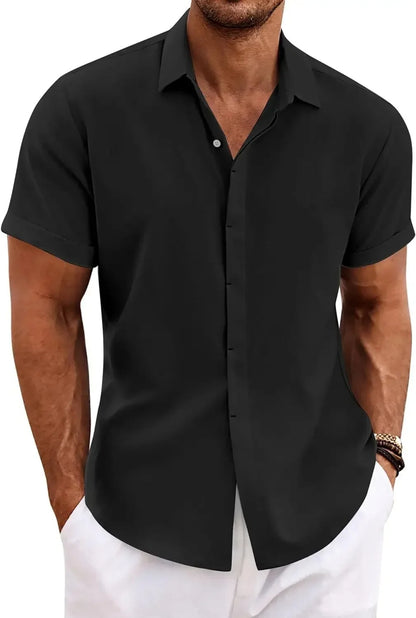 Herren Freizeit Pullover Kurzarm Modehemd