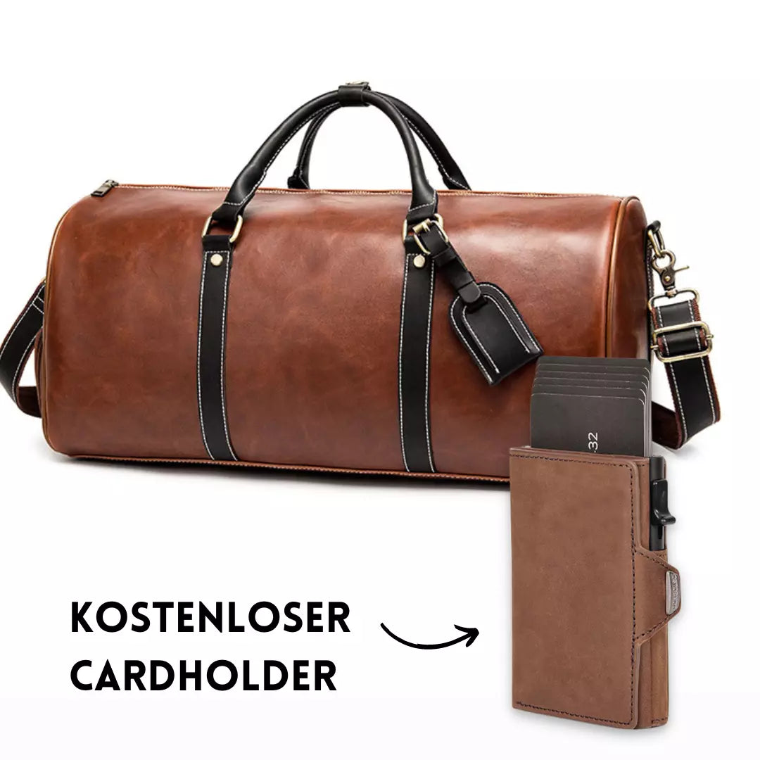 Bundle offer: Leather sports bag &amp; free cardholder