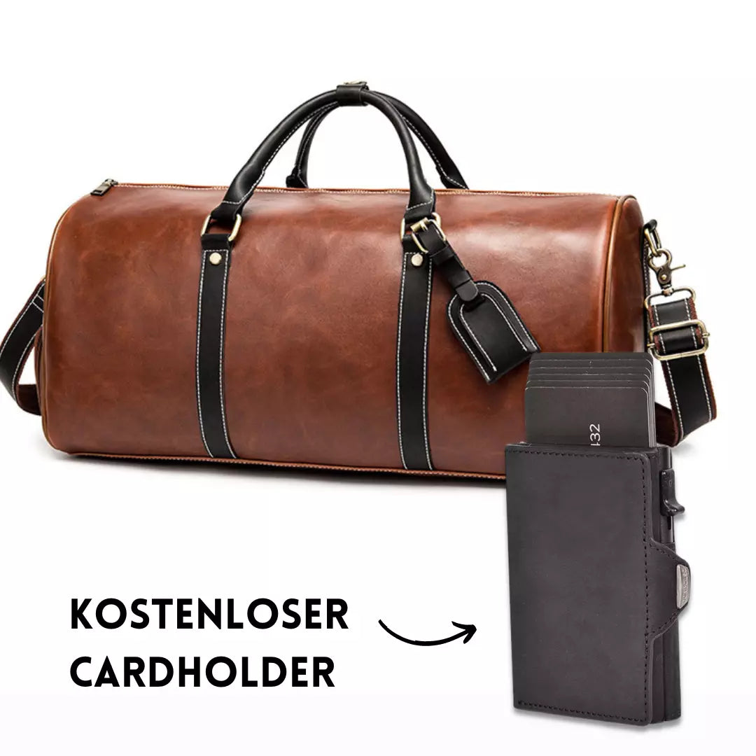 Bundle offer: Leather sports bag &amp; free cardholder