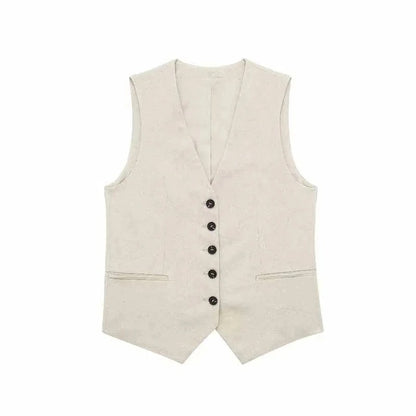 Damen Mode Anzug Streetwear Weste