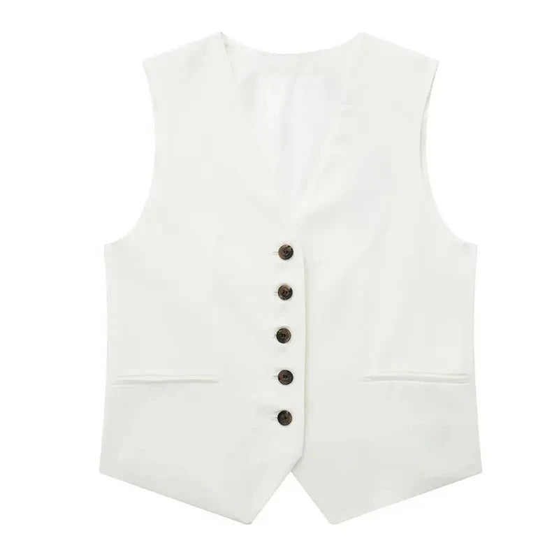 Damen Mode Anzug Streetwear Weste