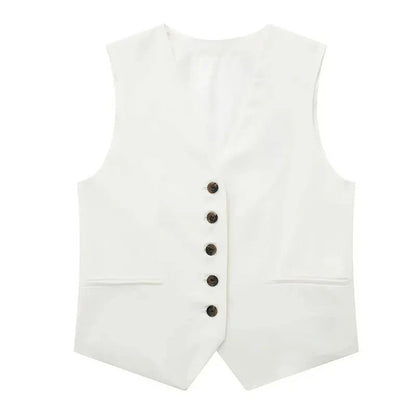 Damen Mode Anzug Streetwear Weste