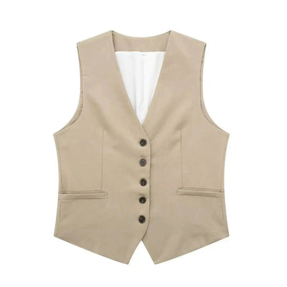 Damen Mode Anzug Streetwear Weste