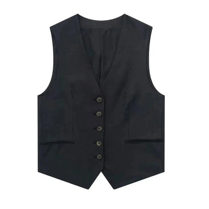 Damen Mode Anzug Streetwear Weste