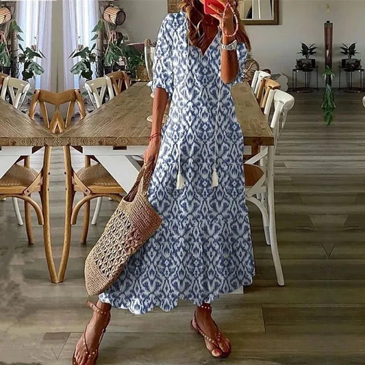 Geblümtes Maxikleid