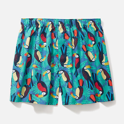 Boxershorts aus Baumwolle für Herren – atmungsaktive, gewebte Boxershorts mit bequemer Passform