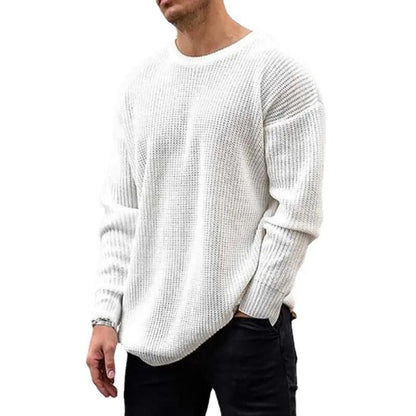 Round neck sweater Loose knitted sweater