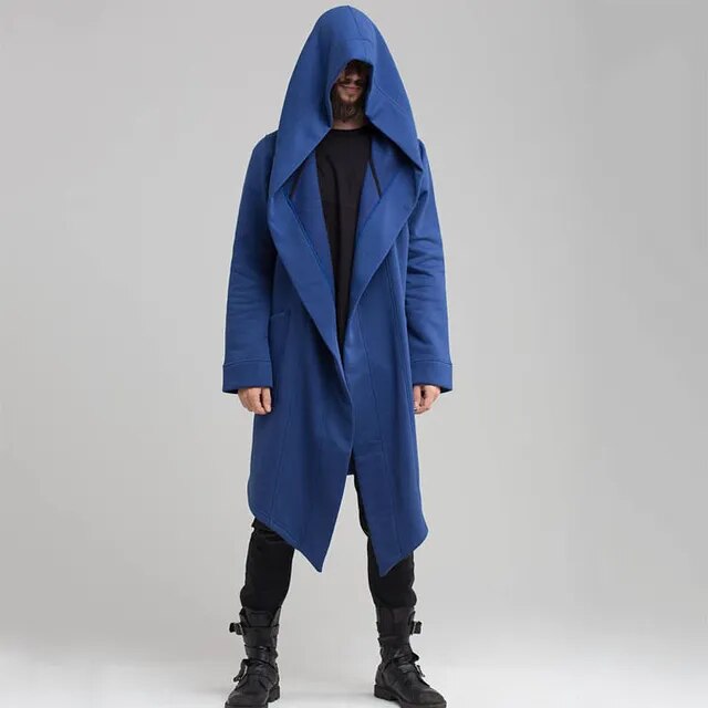 Offene Strickjacke Cape Mantel mit Kapuze für Männer Frauen