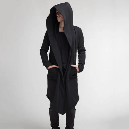 Offene Strickjacke Cape Mantel mit Kapuze für Männer Frauen