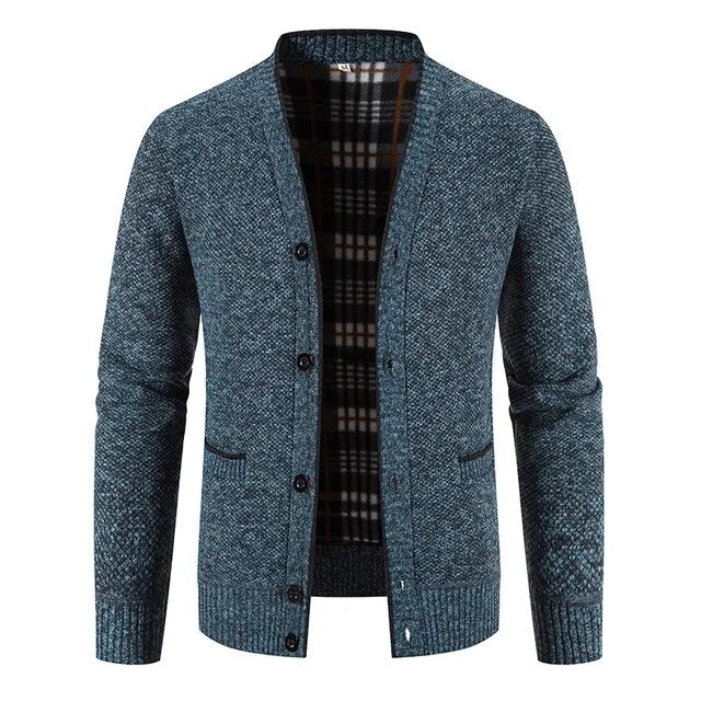 Men's Single Breasted Cardigan Sweater Jacket