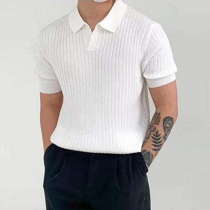 Men's knitted polo shirt