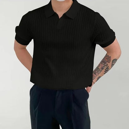 Men's knitted polo shirt