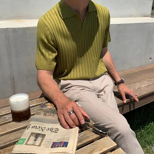Herren-Poloshirt aus Strick