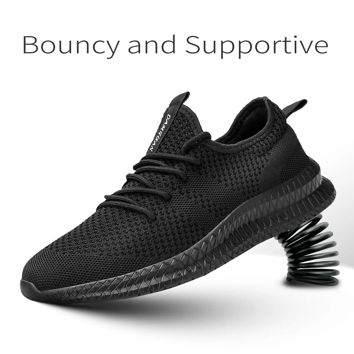 Trendy Breathable Lace Up Knit Sneakers