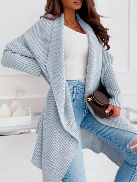 Knitted Cardigan Long Loose Coat for Women