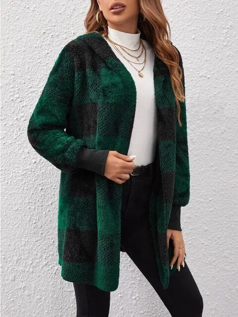 Thick Checkered Loose Cardi