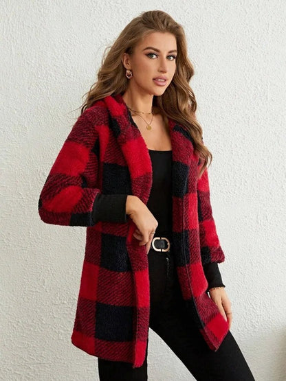Thick Checkered Loose Cardi